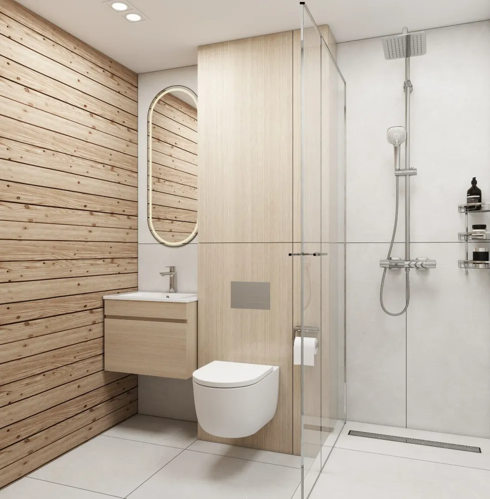 Installation de WC suspendu moderne - La Tour-en-Jarez